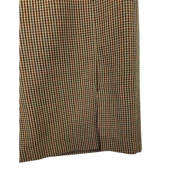 Fundamental Things Petite Wool Houndstooth Pleated Skirt Womens Size 10P Lined - Picture 3 of 7